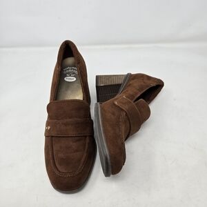 Suede Penny Loafers Preppy Chunky Heel Dr. Scholl's Rumors Goth Y2k Style 9